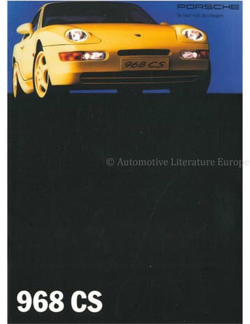 1993 PORSCHE 968 CS BROCHURE DUITS, Boeken, Nieuw, Porsche, Author