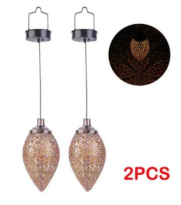 Set van 2 Solar Hanglampen – Holle LED Tuinlampen IP44, Verzenden, Nieuw