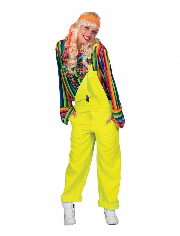 Tuinbroek fluor geel, Kleding | Dames, Carnavalskleding en Feestkleding, Nieuw, Ophalen of Verzenden