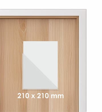 210 x 210mm Zelfklevende Insteekhoes - Transparant - Dri...