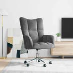 vidaXL Relaxstoel fluweel donkergrijs, Verzenden, Nieuw