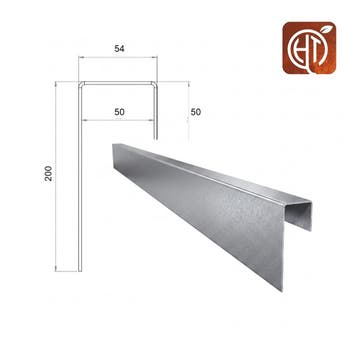 Verzinkt staal u-profiel 100x5,4x20cm, Overige materialen, 100 tot 200 cm, Nieuw, Minder dan 25 cm