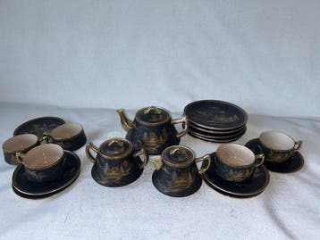 satsuma - Drinkservies - servies - Aardewerk - Theeservies, Antiek en Kunst