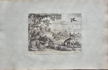 Francis Barlow (c. 1626 – 1704) - Jan Griffier I (c.1652