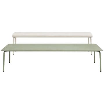 Serax August Tuinset: Lage Aluminium Tafel Groen + Bankje, Tuin en Terras, Ophalen of Verzenden, Nieuw, Aluminium, Tuinset