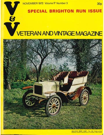 1972 VETERAN AND VINTAGE MAGAZINE 3 ENGELS, Nieuw, Author