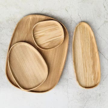 HOCHO Massief Eiken Houten Dienblad – 250x180x15 mm – Ha, Ophalen of Verzenden, Nieuw