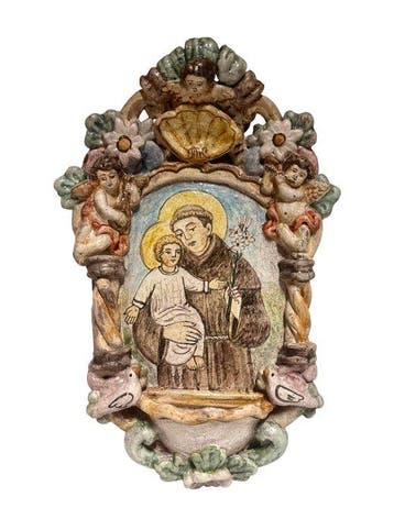 Wijwatervat - 20e eeuw - Sant’Antonio - 29 cm, Antiek en Kunst