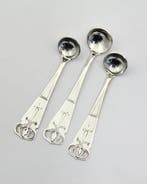 NO RESERVE - Set Art Deco (1919) specerijenlepeltjes - A.J., Antiek en Kunst