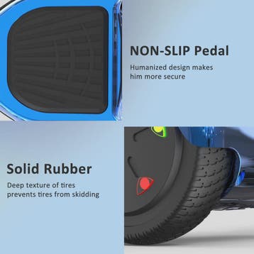 RCB Hoverboard 6.5 inch met Bluetooth Speaker en LED Verlich, Verzenden, Nieuw