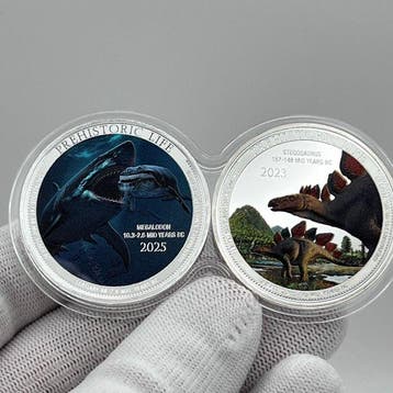 Congo. 20 Francs 2023/2025 – Prehistoric Creatures – Set of