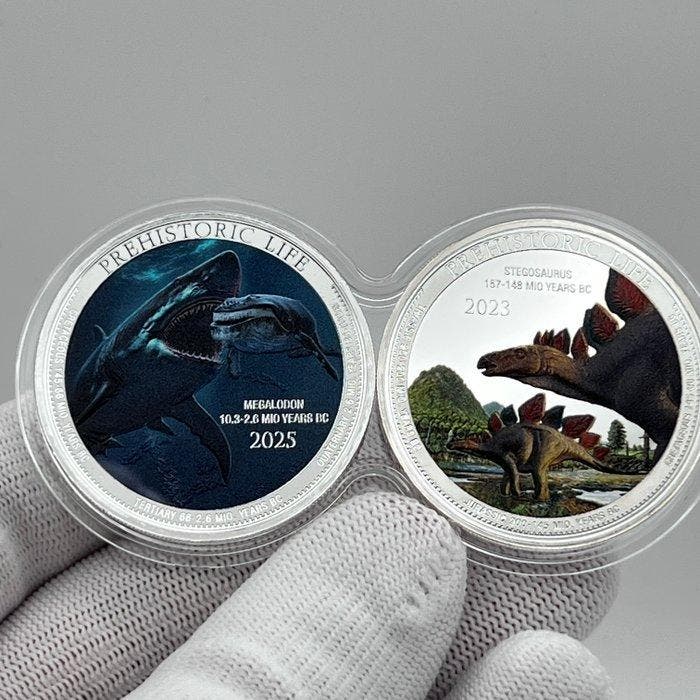 Congo. 20 Francs 2023/2025 – Prehistoric Creatures – Set of, Postzegels en Munten, Munten | Europa | Niet-Euromunten