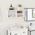 vidaXL Badkamerwandkast 80x25x30 cm bewerkt hout wit, Verzenden, Nieuw