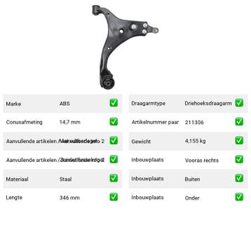Draagarm Kia Ceed 1.4 CVVT (ED) Van 2009-07 tot 2012-12 - Au, Verzenden, Nieuw, Kia