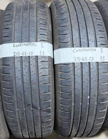 2x215-65-17 Continental Zomer 2x5m €55 Per Band 215 65 17, Ophalen, 17 inch, Band(en), Personenwagen