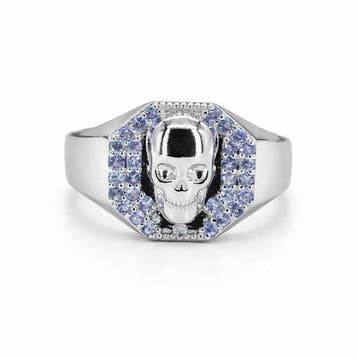 Zonder minimumprijs - Ring Verguld Tanzaniet - Diamant -, Nieuw