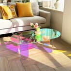 Iriserende Acryl Salontafel – 95x50x36cm Doorzichtige Tafel, Overige materialen, 50 tot 100 cm, Verzenden, Nieuw