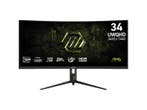 Msi - UWQHD Gaming Monitor - 34 inch, Computers en Software, Monitoren, Gaming, Msi, Verzenden, In hoogte verstelbaar