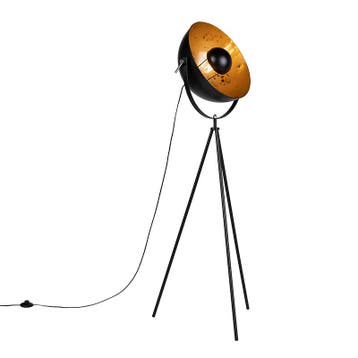 Industriële vloerlamp tripod zwart - Magna 40 Eglip, Verzenden, Nieuw, Design