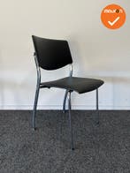 Ahrend 460 vergaderstoel - Chrome onderstel - nieuw zwart ku, Vergader- of Presentatieruimte, Ophalen of Verzenden, Gebruikt, Stoel
