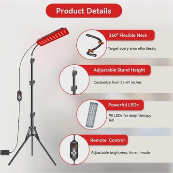 Professionele Roodlichttherapie Lamp 660nm & 850nm voor Huid, Verzenden, Nieuw