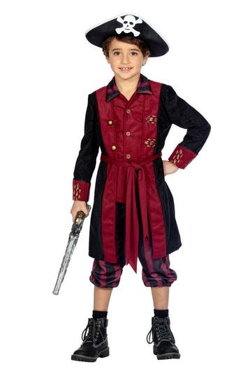 Piraat Kostuum Jongen Burgundy Premium, Kleding | Heren, Carnavalskleding en Feestkleding, Ophalen of Verzenden, Nieuw