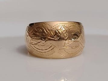 Ring - 14 karaat Geel goud - Gouden ring 583, Ø 19 mm, Nieuw