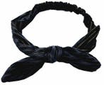 Haarband Knoop 6cm – Strikje met IJzerdraad – Velvet Ribstof, Nieuw