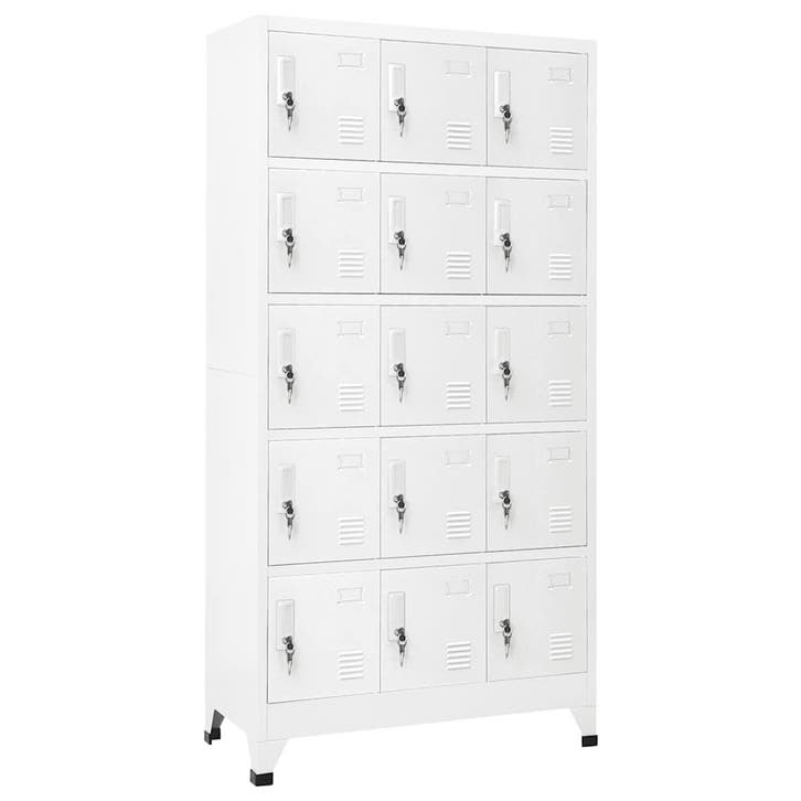 vidaXL Lockerkast 90x40x180 cm staal lichtgrijs, Huis en Inrichting, Kasten | Lockerkasten, Nieuw, Verzenden