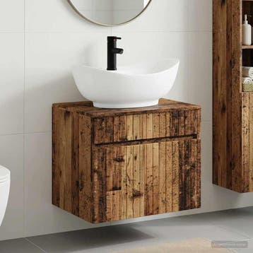 vidaXL Badkamer wastafelkast Oud hout 59 x 44,5 x 80 cm, Verzenden, Nieuw