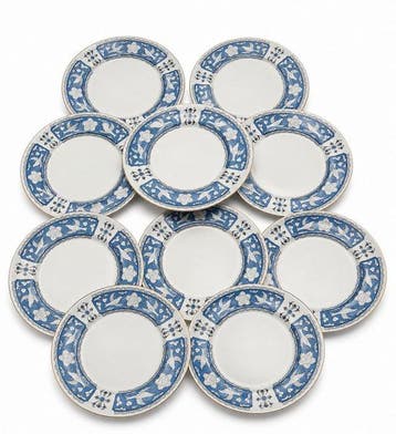 Royal Albert - Gebak/taartset (10) - Tudor Rose - Porselein,