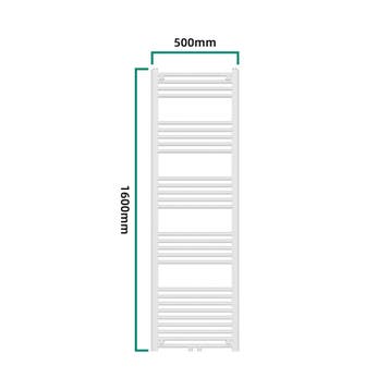 [neu.haus] Handdoekradiator Voss 160x50x3 cm wit, Verzenden, Nieuw