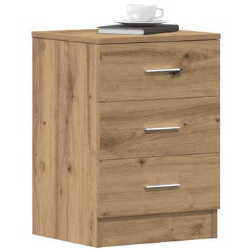 vidaXL Nachtkastje 38x35x55 cm bewerkt hout artisanaal, Verzenden, Nieuw, Hout