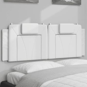 vidaXL Hoofdbordkussen Viana 120 cm kunstleer wit, Verzenden, Nieuw, Wit, Overige materialen