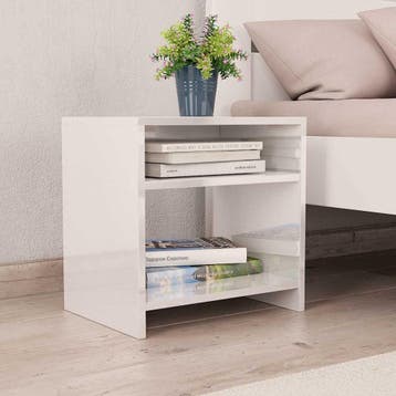 vidaXL Nachtkastjes 2 st 40x30x40 cm bewerkt hout wit, Minder dan 45 cm, Verzenden, Nieuw, Minder dan 55 cm