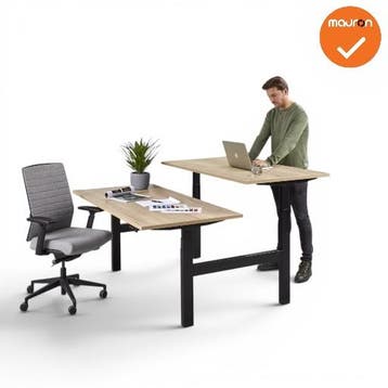 Zit-Sta Duo Bureau - Elektrisch - 120x80cm, Werkplek, Ophalen of Verzenden, Gebruikt, Bureau