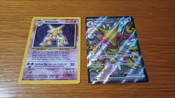 Pokémon - 2 Card - Alakazam 215/091 1/102 Foil, Full art,, Nieuw