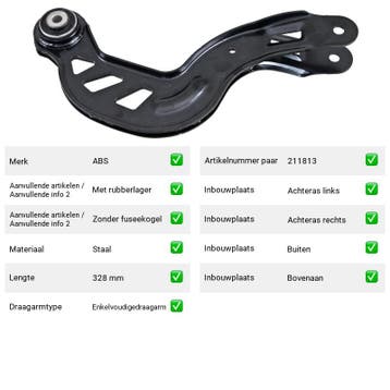 Draagarm Achteras Bovenaan Buiten Infiniti Q30 1.6, Verzenden, Nieuw, Infiniti