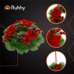 Ruhhy Kerstkrans met realistische groene decoratie voor d..., Ophalen of Verzenden, Nieuw