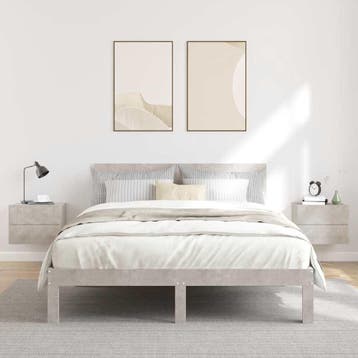 vidaXL Nachtkastjes 2 st 40x30x30 cm bewerkt hout betongrijs, Minder dan 45 cm, Verzenden, Nieuw, Minder dan 55 cm
