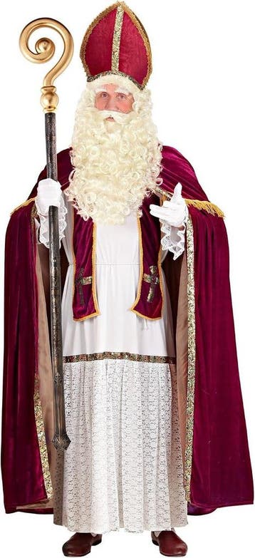 Sinterklaas Kostuum Luxe | Maat S-M | Retourdeal 34% Korting, Kerstmis of Sinterklaas, Ophalen of Verzenden, Kleding, Maat 46 (S) of kleiner