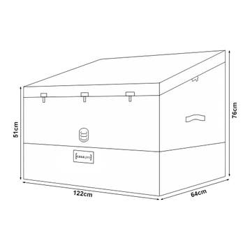 Tuin opbergbox Alanno 51/76x122x64 cm groen en zwart 387L ca, Verzenden, Nieuw