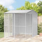 vidaXL Vogelkooi Grijs 215 x 310 x 247 cm Gegalvaniseerd, Verzenden, Nieuw