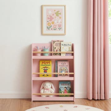 Kinderboekenrek Virer met 3 open vakken 78x60x18 cm roze [en, Kinderen en Baby's, Kinderkamer | Overige Meubels, Verzenden, Nieuw