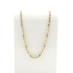 Bicolor massief gouden Monte Carlo schakelketting; Heren, Ophalen of Verzenden, Gebruikt, Overige kleuren, Goud