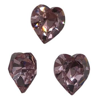 2 x Preciosa kristal puntsteen hart 10 mm – roze, Ophalen of Verzenden, Nieuw, Overige typen