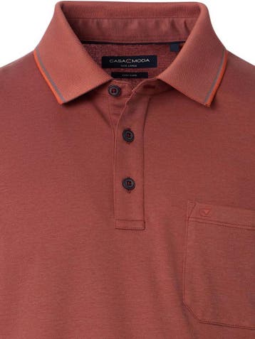 Poloshirt Met Borstzakje 3 Knoops Oranje Casa Moda, Kleding | Heren, Verzenden, Nieuw, Oranje