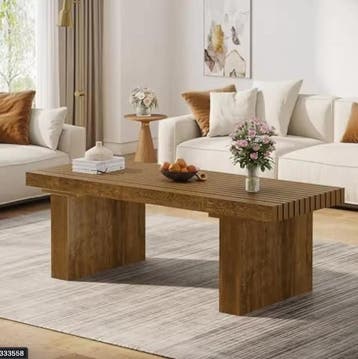 Salontafel 120 cm bruin MDF – rechthoekig en stevig frame, Verzenden, Nieuw