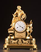 Figurale pendule Empire - Ormolo - 1800-1850