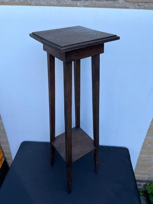 Plantentafel - Plantentafel - Eik - Donker Eiken Tafeltje, Antiek en Kunst, Curiosa en Brocante